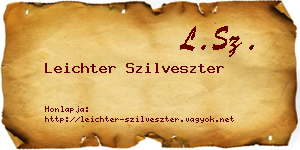 Leichter Szilveszter névjegykártya